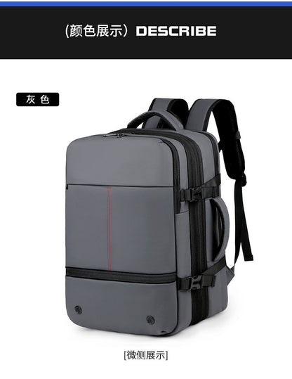 Backpack Men's Expandable Vacuum Compression Short-Distance Business Trip Large-Capacity Dry and Wet Separation Business Multi-Functional Backpack
