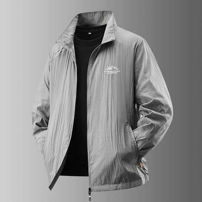 2025 Men's Summer Sun Protection Jacket Ultra-Light Thin Skin-Friendly Breathable UV Proof Fishing Ice Silk Sunscreen Coat