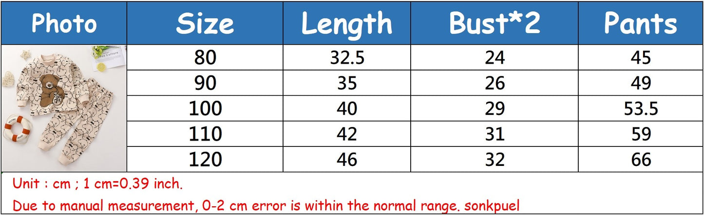 2025 New Baby Cotton Two-piece Set Home Clothes Children Class Suit Boys Girls Pajamas Set Kids Long T-shirt + Pants