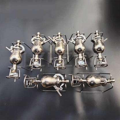 Hand Popcorn Machine Open Firing Popcorn Puffing Machine Stainless Steel Mini Popper Small Manual Popcorn Maker Open Firing