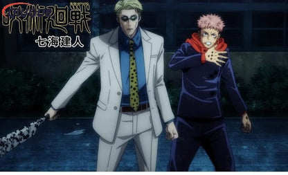 Kento Nanami Cosplay Costume Wigs Glasses Men Suit Anime Halloween Christmas Party Uniform Wig Outfit
