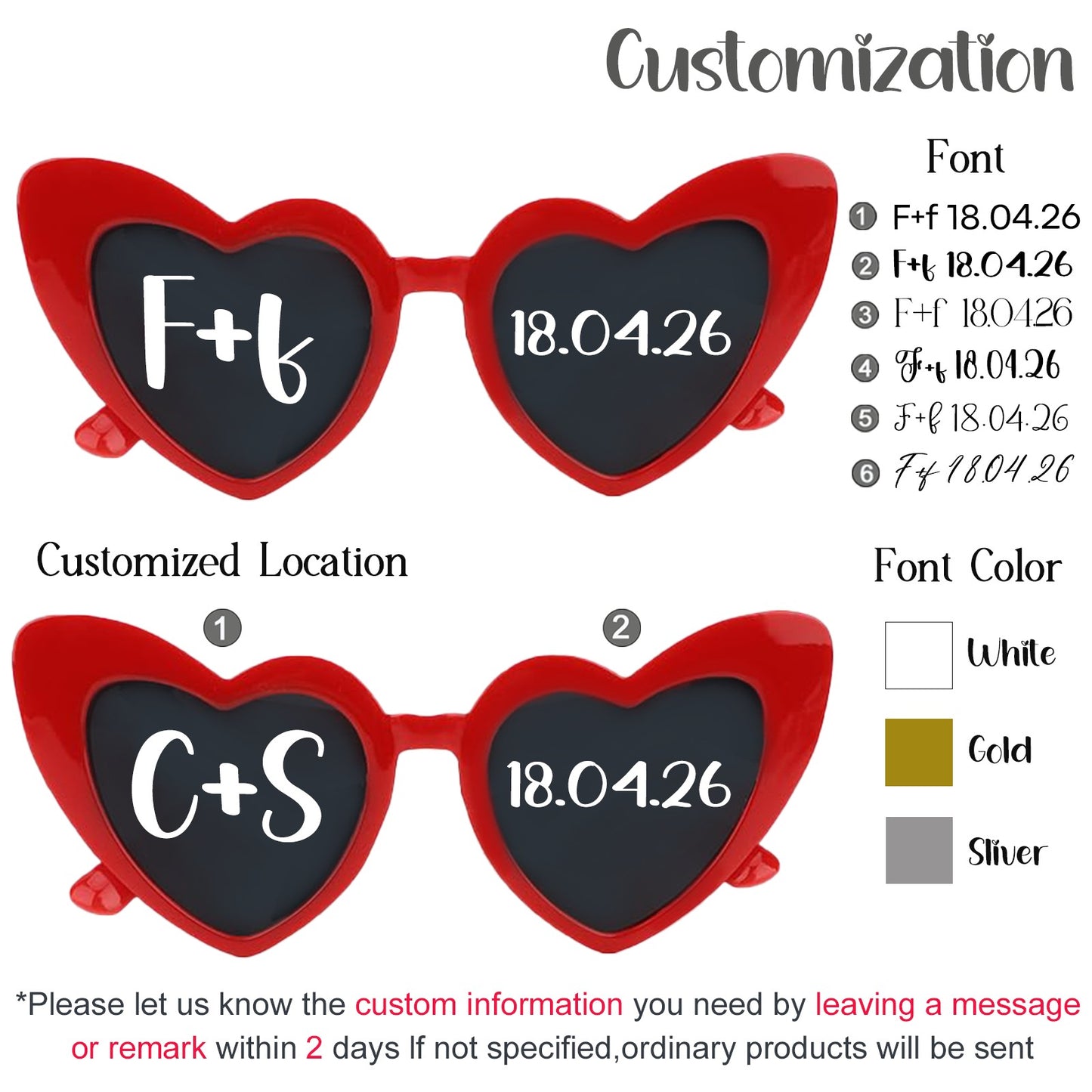 12-120Pcs Custom Wedding Sunglasses Personalised Heart Shaped Sunglasses Wedding Party Favors for Guest Date Initials Custom
