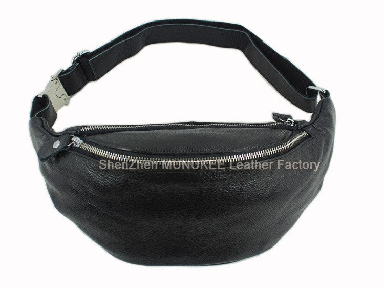 Fashion Genuine Leather waist bag for men fanny pack Leather belt bag waist pack bum bag money belt waist pouch molle pochete
