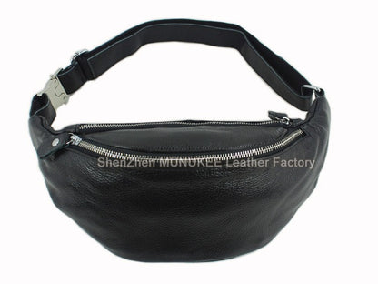 Fashion Genuine Leather waist bag for men fanny pack Leather belt bag waist pack bum bag money belt waist pouch molle pochete