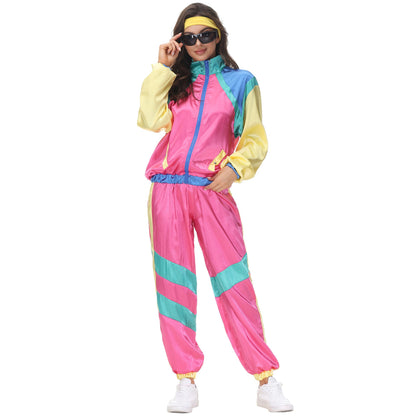 Vintage Disco Hip-hop Varsity Stage Outfit New Carnival Group Dance Wear for Carnival Cocktail Halloween Party Performance