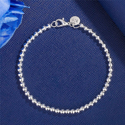 Pulseira Requintada em Prata Esterlina 925 com Corrente Sólida, Amuleto da Moda, Feminino e Masculino, Joias para Casamento, Modelos Lindos e Simples
