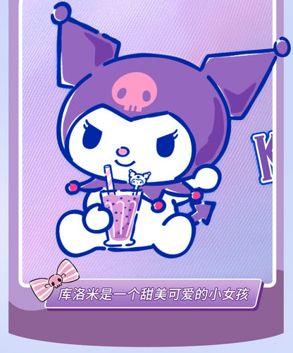 Sanrio Kuromi Baseball Cap Summer Sun Hats for Girl  Breathable Visor Hat  Kawaii Wig Braid Cute Kids Children Aged 5-10 Sunhat