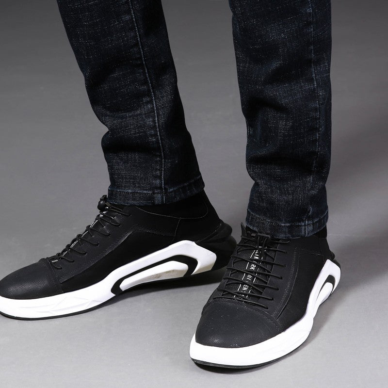 Men Winter Thermal Jeans Snow Warm Stretch Straight Jeans Man Fleece Denim Long Pants Cool Narrow Leg Slim Fit Blue Trousers