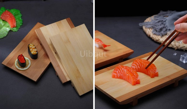Bamboo Sushi Board boat plate Rectangular Platform Cooking Sashimi basin Japanese Korean Cuisine Tableware Serving Plate Tray