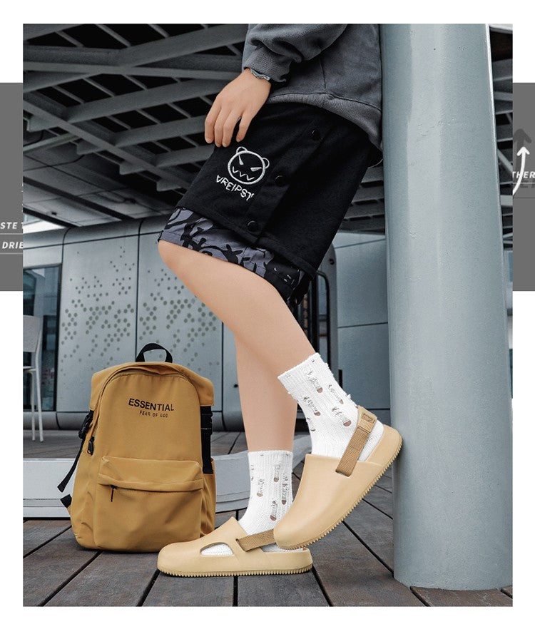 2025 New Casual EVA Sandal Men'S Non-Slip Flip-Flop Mule Design Comfortable Breathable Slip-On Lazy Shoes Adults Home Slippers