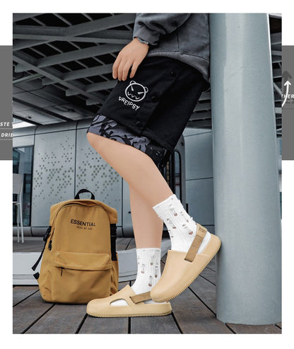 2025 New Casual EVA Sandal Men'S Non-Slip Flip-Flop Mule Design Comfortable Breathable Slip-On Lazy Shoes Adults Home Slippers