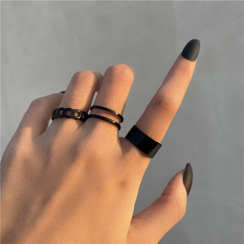 Conjunto de Anéis de Cristal Cor Prata para Mulheres, Anéis de Dedo de Zircônia Cúbica de Lua, Flecha, Flor, Coração, Joias Femininas da Moda