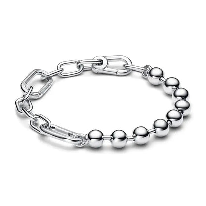 2025 Novo 925 Prata Esterlina Clássica Moda Pérola Pulseira Elo Corrente Joia de Alta Qualidade Acessório para o Dia das Mães