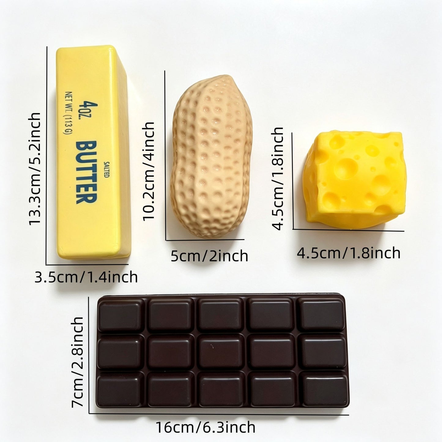 Simulation Chocolate/Peanut/Cheese/Butter Stick Squeezing Toy?Simulation Food Toy, Birthday Gift, Christmas?Halloween Present