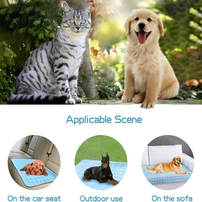5 tamanhos Tapete refrescante para colchão à prova de umidade de seda gelada legal Almofada refrescante para animais de estimação Colchonete para cães e gatos Cama fria para pequenos animais de verão