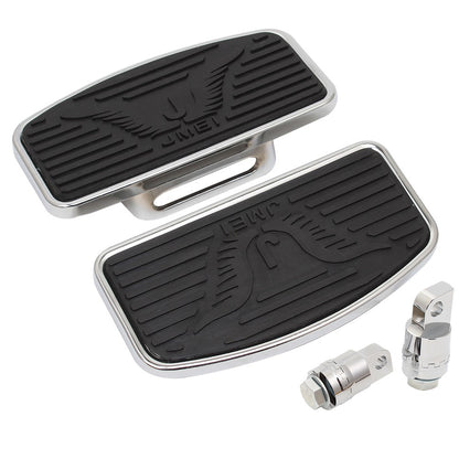 Descanso de Pé Ajustável para Passageiro de Motocicleta - Pedaleira Estilo Plataforma Ajustável para Harley Dyna Electra Glide