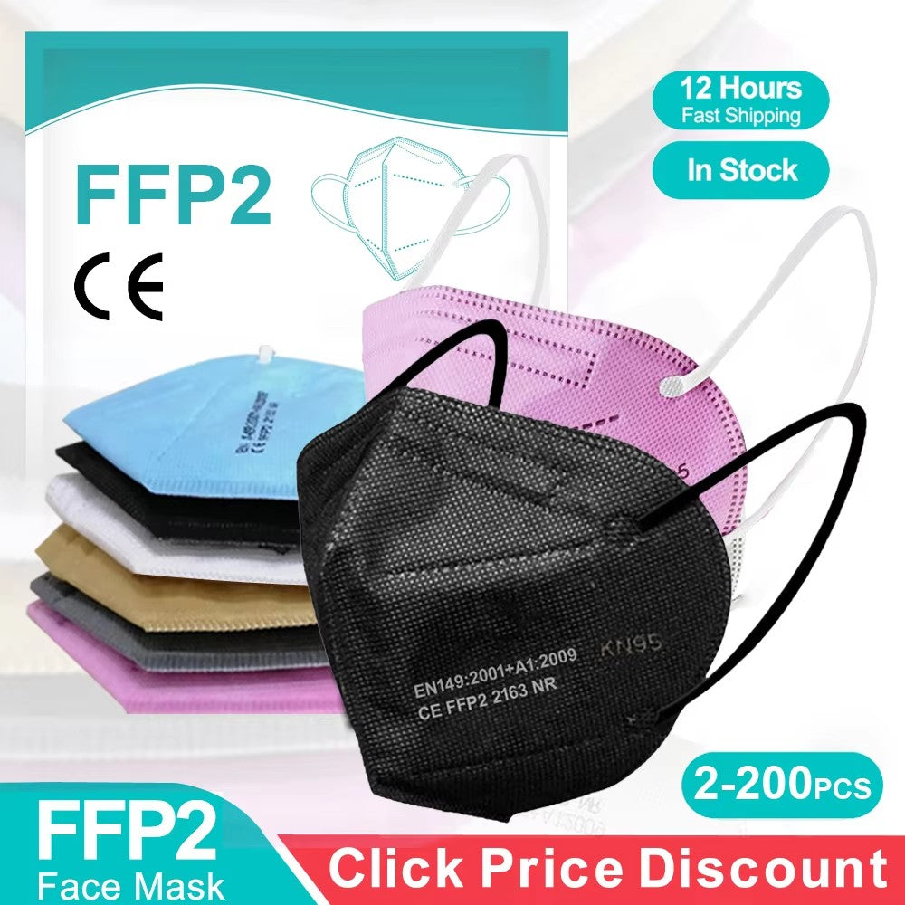 FFP2 Face Masks Masques CE KN95 Face Mask Filter 5Layers Adult KN95 Mascarillas Quirurgicas Homologadas Reusable FFP2 Face Mask