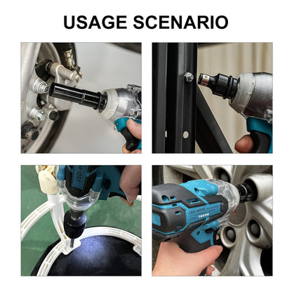 Chave de impacto elétrica sem escovas com carregador de lítio, ferramenta de reparo automotivo manual de alto torque, com soquetes, tipo pistola de impacto.
