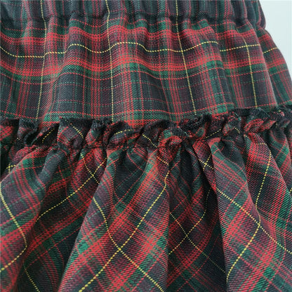 Pink Skirt Japanese College Style Youth Girl Plaid Skirt Female High Waist Slim Lolita Cosplay Y2k Skirt Goth Skirt