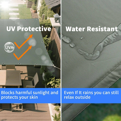 Waterproof Straight Edge Sun Shade Sail with Grommets Garden Sunscreen Pergola Shade Cover Canopy For Outdoor Garden Patio Tent