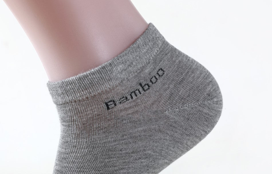 10 Pairs / Pack Men's Bamboo Fiber Socks Short High Quality New Casual Breatheable Anti-Bacterial Man Ankle Socks Men