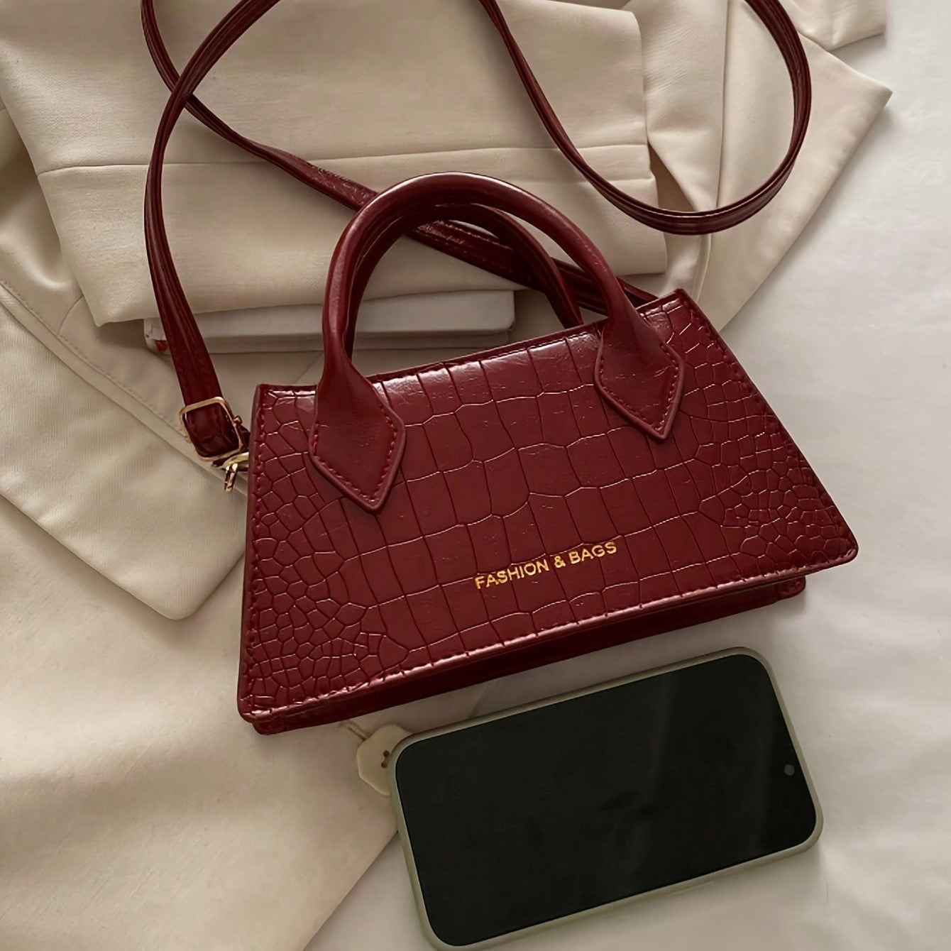 2025 Stylish Handbag - Elegant crossbody bag, Simple and fashionable crossbody bag, Small square handbag