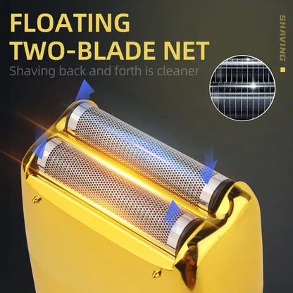 Electric Shaver for Men Waterproof Twin Blade Reciprocating Cordless Razor USB Rechargeable Shaving Machine Barber Trimmer