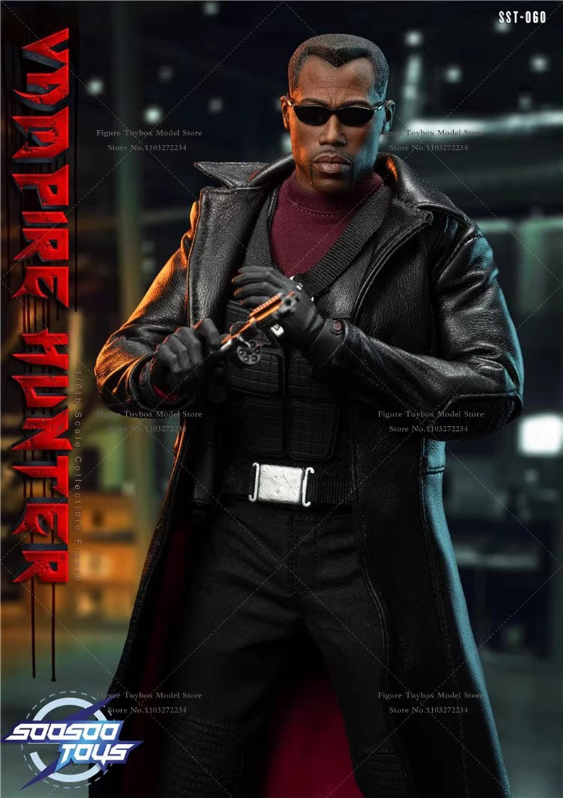 Soosootoys SST-060 1/6 Vampire Hunter The Blade Action Figure Collection Leather Coat Decor 12inch Full Set Male Soldier Model