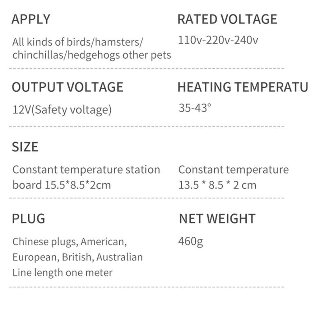 Aquecedor de Gaiola de Pássaros Thermo Perch Aquecedor de Papagaio Suporte de Aquecimento para Pássaros Aquecedor de Pássaros Anti Mordida Automático Snuggle Up para Calopsitas Periquitos