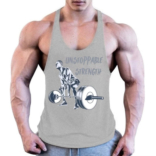 Mens Muscle Fitness Singlet, Gym Stringer Tank, Bodybuilding Vest, Fashion Quick-Dry Lightweight Sleeveless Workout Shirt