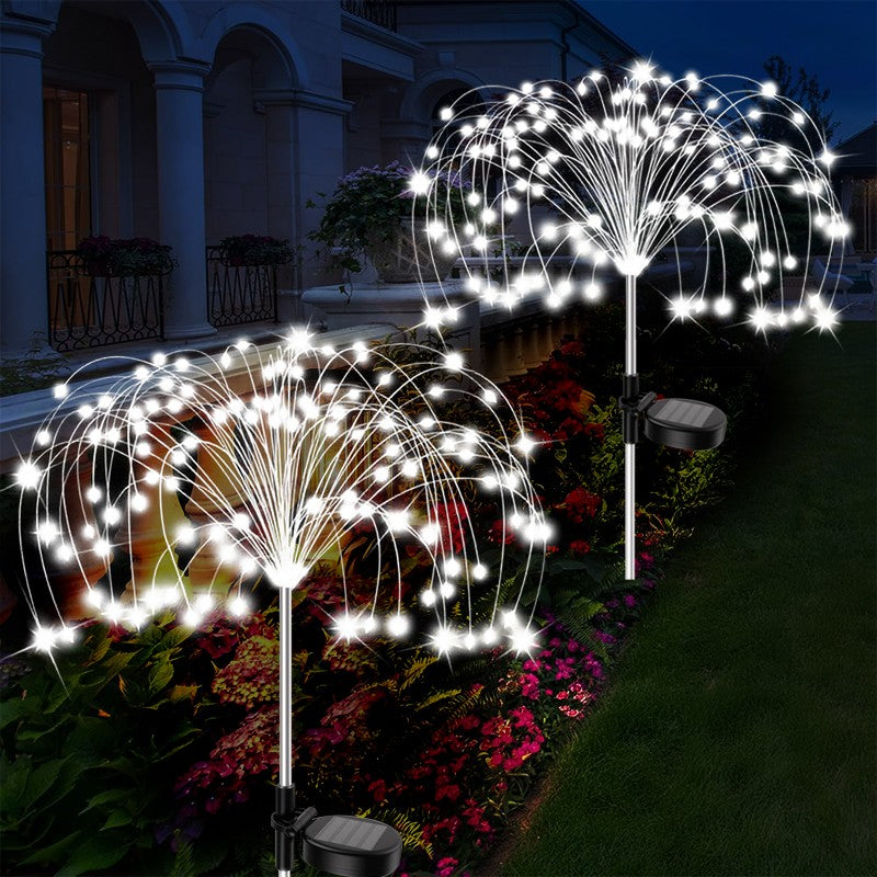 420LED Solar Firework Ground Socket Lights Waterproof Garden Decor Dandelion Fairy Lights for Outdoor Yard Pathway Lawn Patio