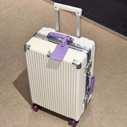 Carry on Suitcase Aluminum Frame with Colorful Silent Spinner Wheel TSA Lock Travel Trolley Case High-quality Rolling Luggage