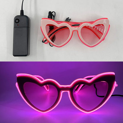 1PC Light Up LED Glasses Glow Sunglasses EL Wire Neon Glasses Glow in The Dark Party Supplies Neon Party Favors for Adults