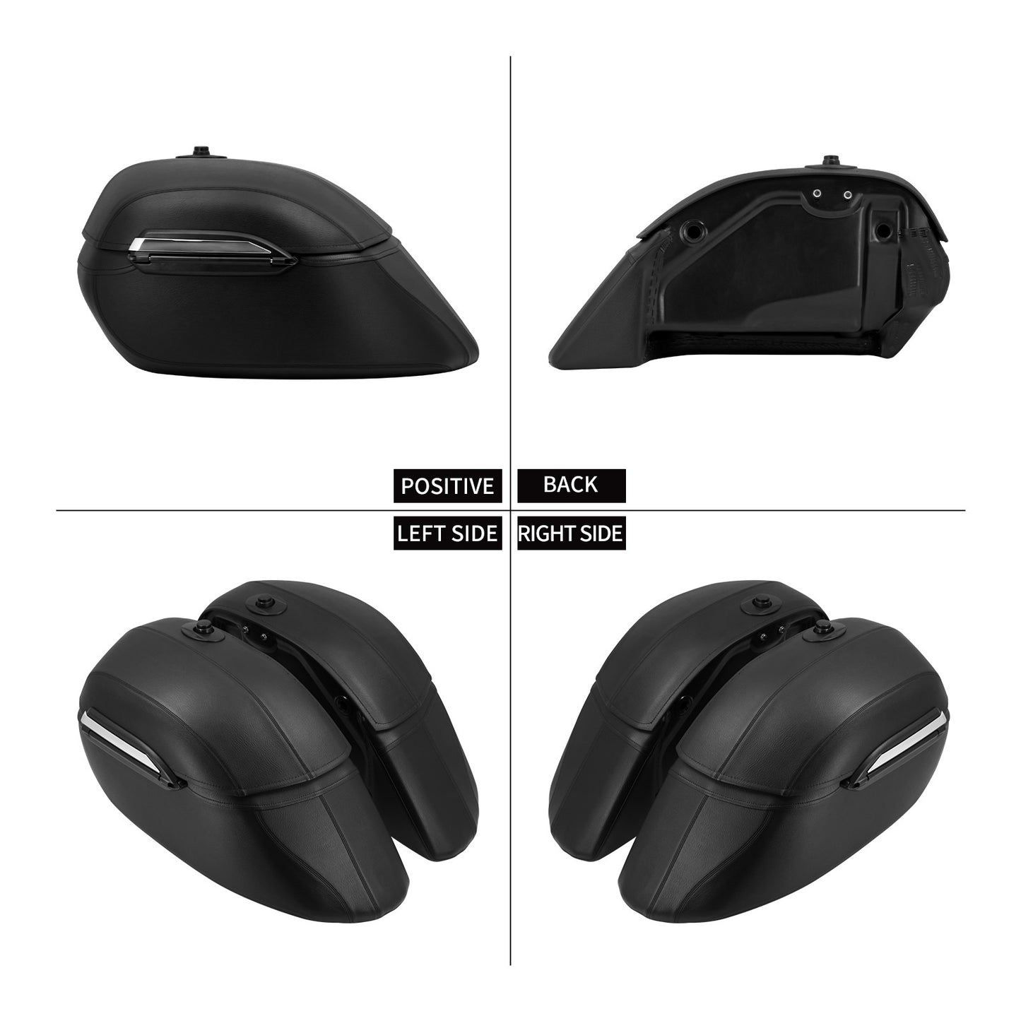 Malas Laterais Rígidas Universais para Motocicleta 42L Baús Clássicos Bagagem de Montagem para Harley para R1200GS R1250GS DS400 Shadow 400 750