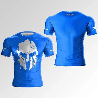 Summer New Men's Fitness Sports T-shirt 3D Muscular Men Tough Guy Style Tee Shirts Fashion Gym High Quality Short Sleeve Man Top