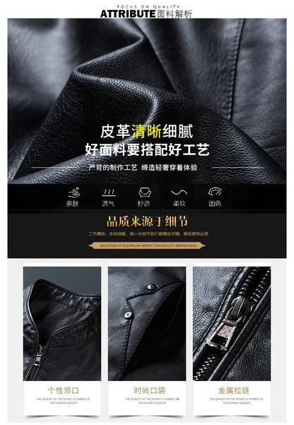 Leather Jacket Men Bomber Retro Fleece Black Motorcycle Jackets Plus Size 6XL 7XL 8XL Coats Flannel Warm Comfort High Quality