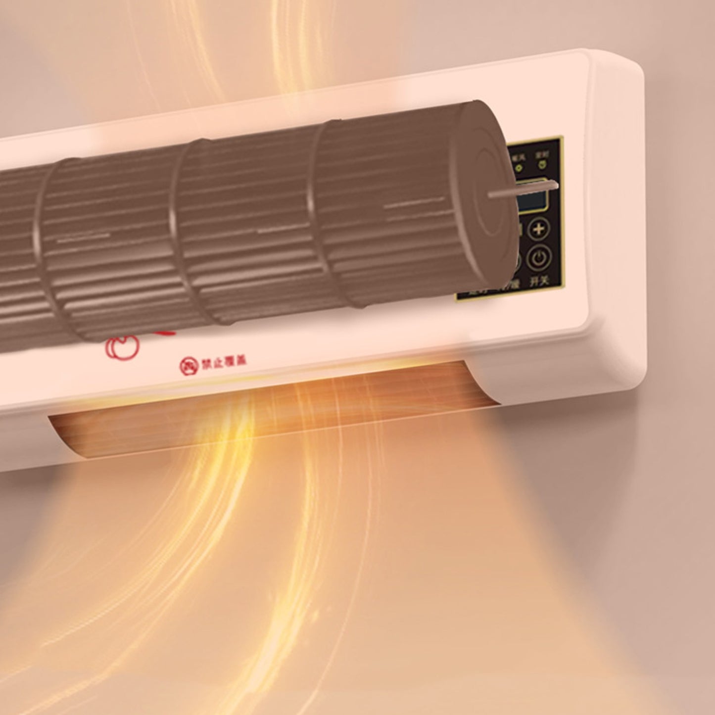 Aquecedor de Parede Máquina de Aquecimento Impermeável com Ajuste de Tempo Pequeno Aparelho de Ar Condicionado Plugue CN 220V