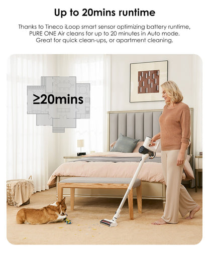 Aspirador de Pó Sem Fio Tineco Pure One Air para Casa, Vassoura, Super Leve, Silencioso, Potente, Máquina de Limpeza