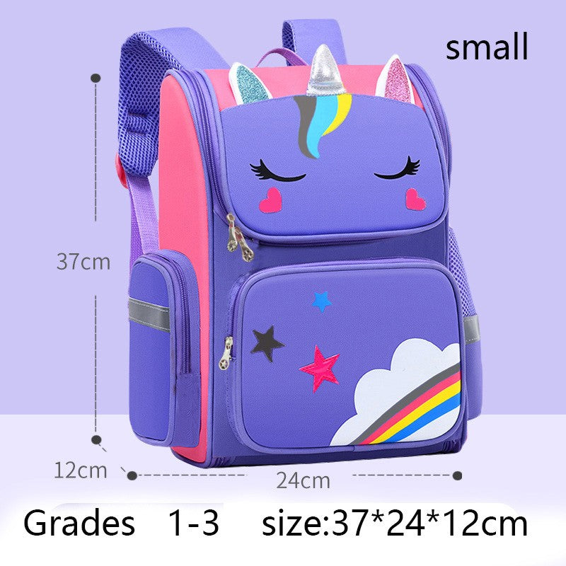 Mochila Infantil para Meninas Unicórnio Bolsa Escolar Olhos Arco-Íris Mochila para Adolescentes Viagem Impermeável