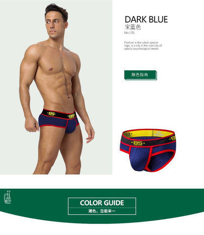 BS 4PC/LOT Men Briefs Sexy Underwear Male Underpants Men's Sexy Breathable Brief Pants Comfortable Men Briefs Underwear Cotton