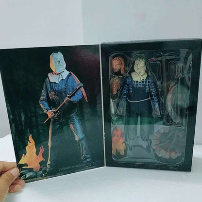 O 13º Brinquedo de Figuras NECA Sexta-Feira 13 Freddy Jason Voorhees Figura de Ação de Sangue Modelo Colecionável do Jason Presentes de Natal Halloween