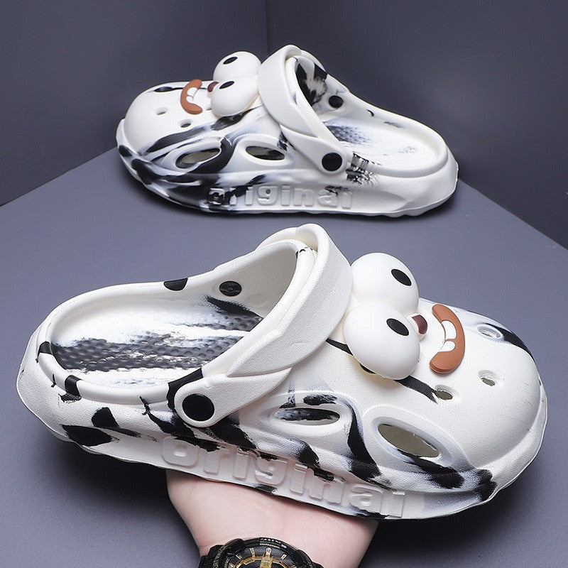 Shevalues Fashion Men Clogs Slippers Casual Hole Beach Sandals Outdoor Men Garden Shoes Summer Soft Sandals Home Bathroom Slides