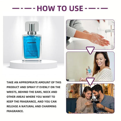 50ml POWRMA Long Lasting Pheromone Perfume Spray for Men Women Pheromone Hypnosis Spray Perfume Dating Perfume Gift