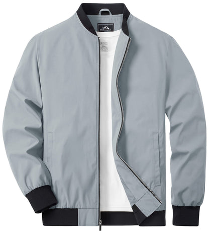 TACVASEN Lightweight Spring Windbreaker Mens Bomber Jackets Outdoor Basketball Jakcets Sportswear Coats With Pocket Casual Tops
