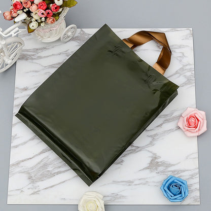 50 supermarket shopping bags clothing store plastic bags personalized advertising tote bags party gift bags custom printed logo