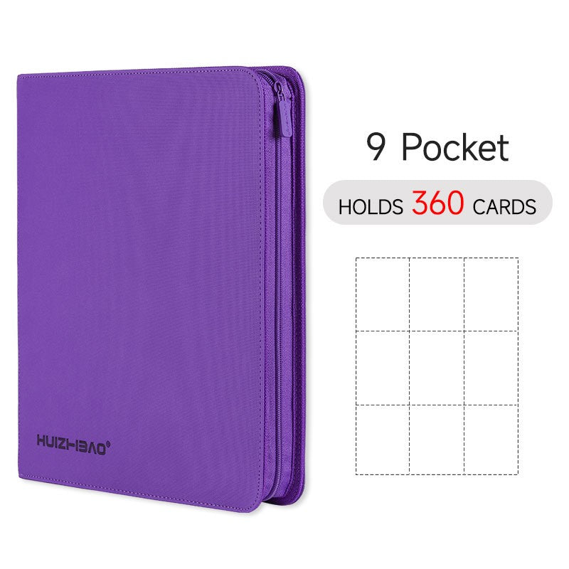 Fichário de Cartões com Zíper, 9/12 Bolsos, Álbum de cards de troca, Página de carregamento lateral durável para mtg tcg para pokemon para yugioh para futebol