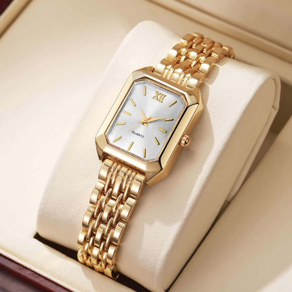 Elegant Women Quartz Watch Fashion Rectangle Analog Wristwatches Reloj Mujer Girls Clock Gift?Without Box?