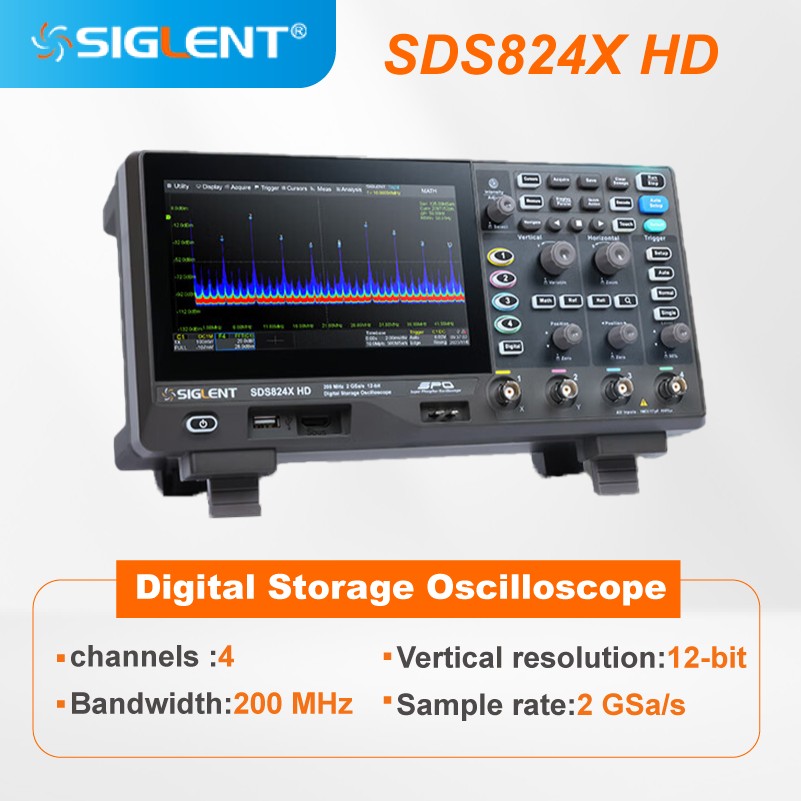 SIGLENT’s SDS800X HD series High Resolution  Digital Storage Oscilloscopes SampleRate 2 GSa/s, 12-bit Analog-Digital ConverterS