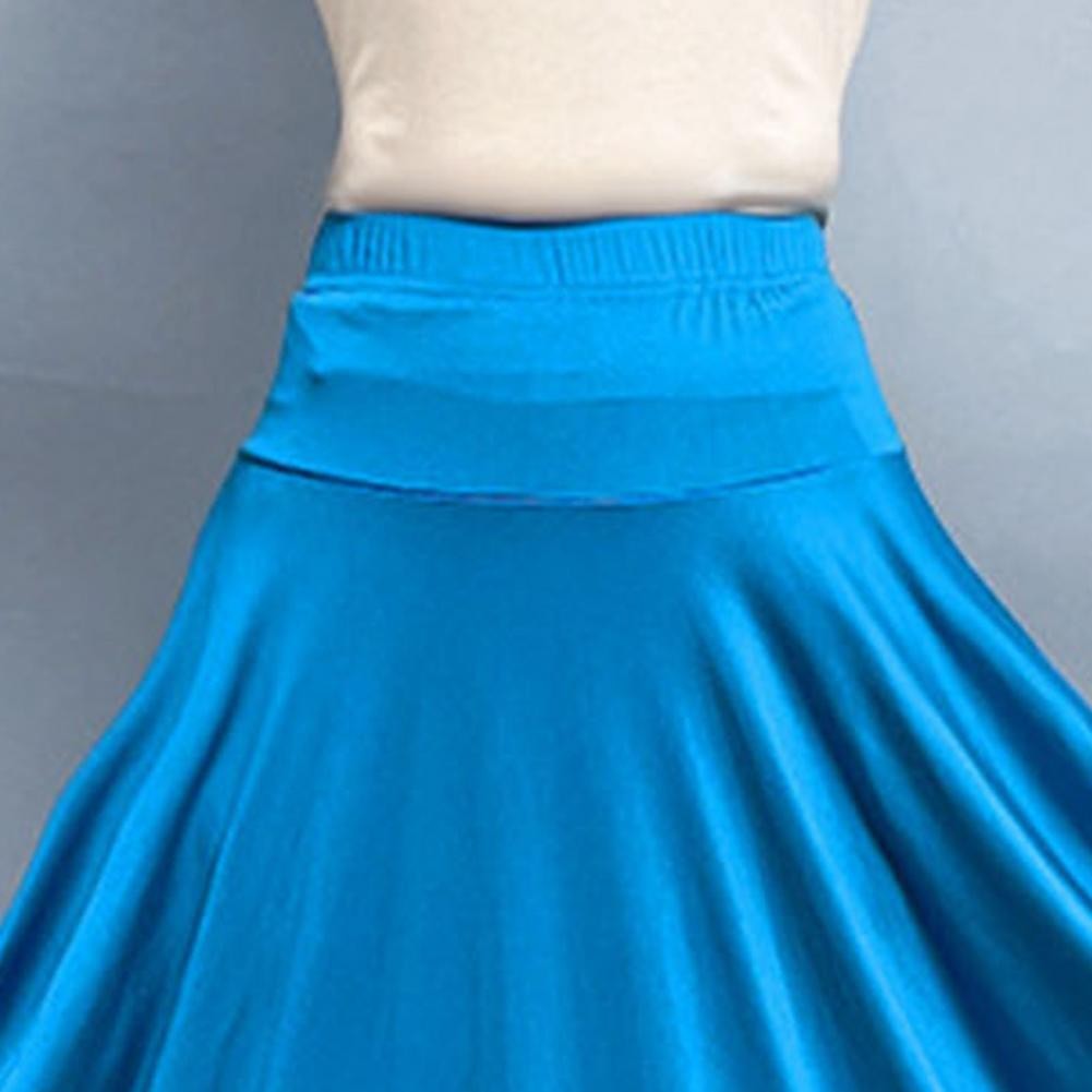 Dance Skirt with Colorful Stripes Colorful Folk Dance Skirt with Elastic Waist Large Swing Hem for Mexican Flamenco for Women