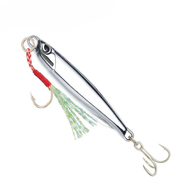 10 unidades/pacote Iscas Metálicas Jig para Pesca 30g 40g Chapeamento Prateado Isca Metálica Jig Pesca Marítima Isca de Pesca Baixo Salgado Material de Pesca
